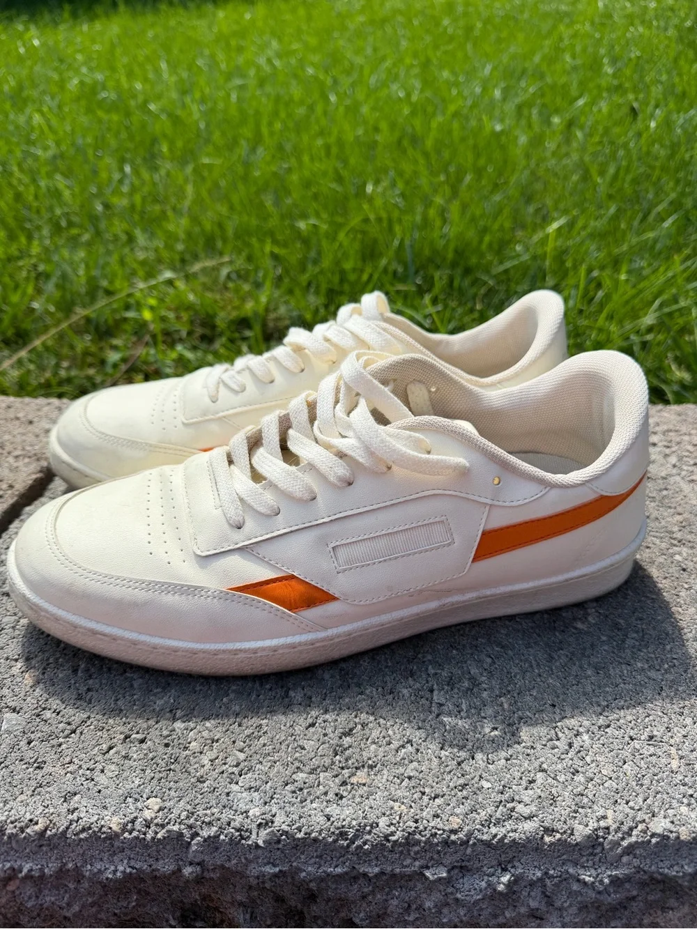 Oliver Cabell Vegan 481 Starfish Cream Orange Sneakers Size 44